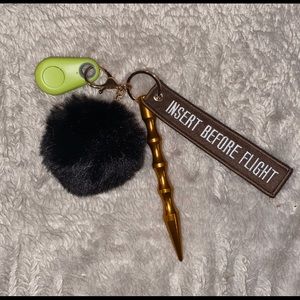 self defense key chain - kiwi burst 🥝🖤